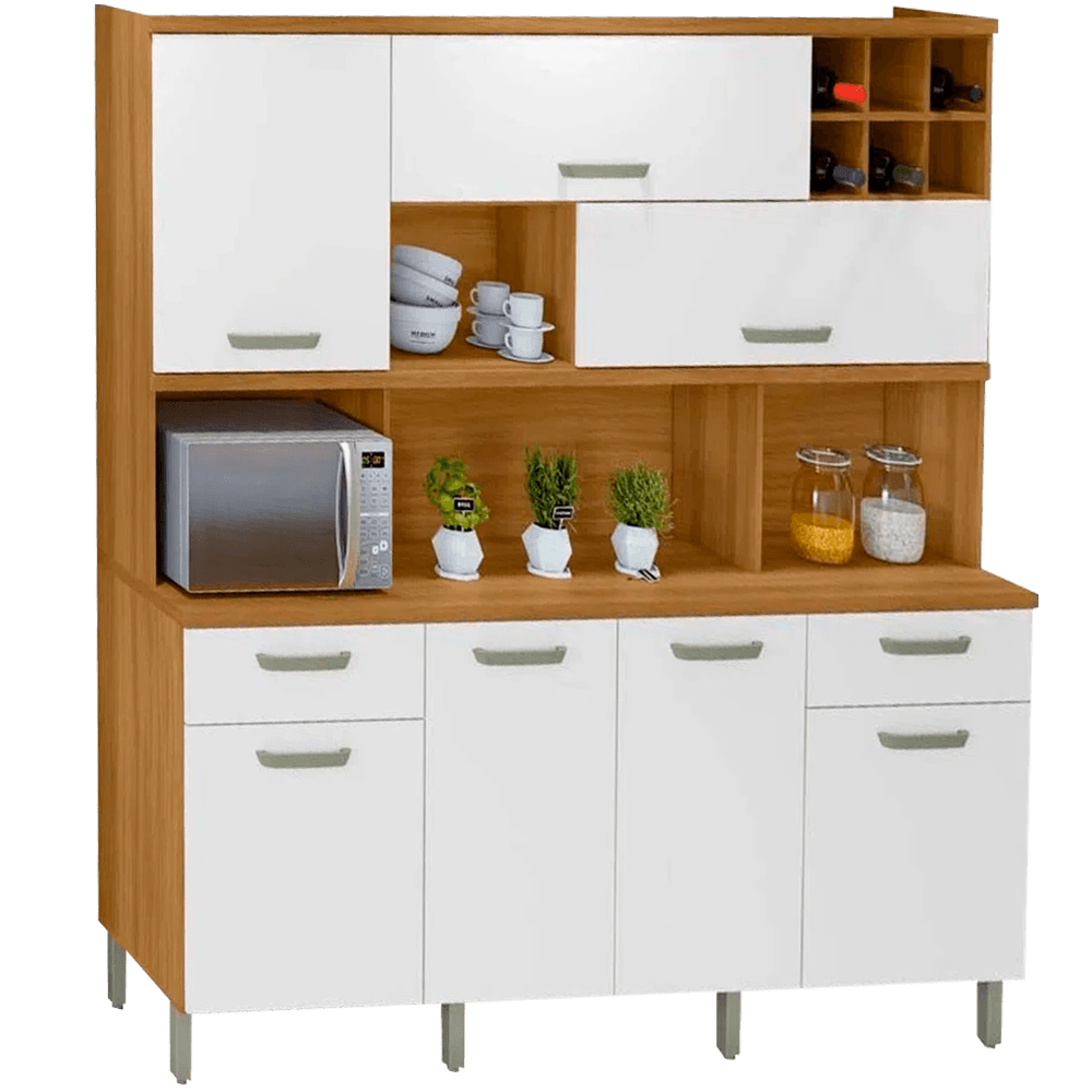 Cozinha-Compacta-Master-218m-com-7-Portas-e-2-Gavetas---Freijo-Branco