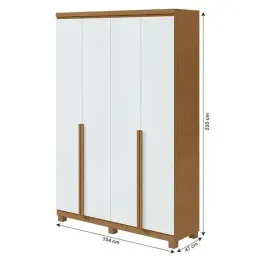 guarda-roupa-solteiro-alonzo-4-portas-2-gavetas---amendoa-branco-amendoa-branco